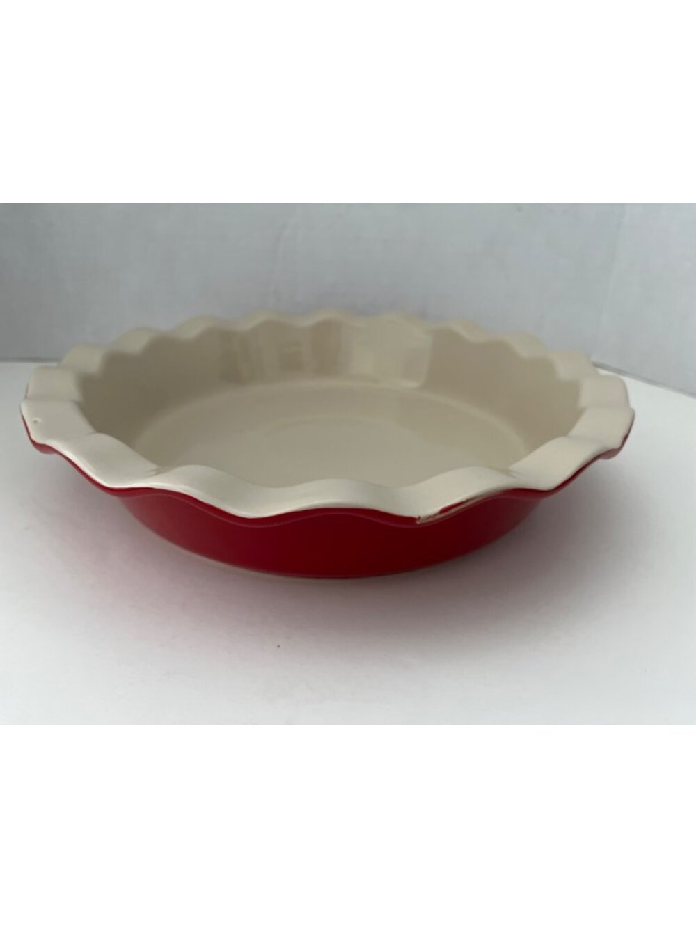 Home Stoneware 9” Pie Casserole Dish Ruffled Edge